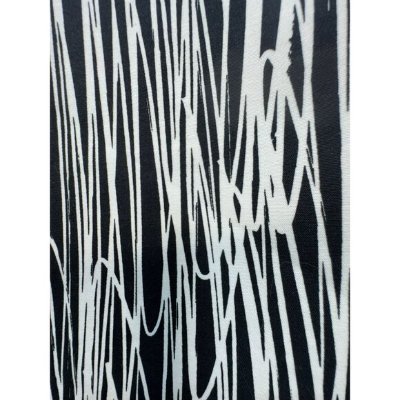 Worthington Womens Straight Pencil Skirt Size 14 Black White Scribble Pockets - Picture 7 of 12